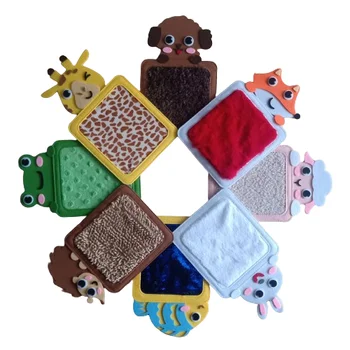 Jouet Calme Autisme Texture Uiopy Tapis Sensoriel Pour Enfants Autistes - Lot De 8 Animaux Du Zoo Texturés - Jouets Sensoriels Pour Besoins Spéciaux