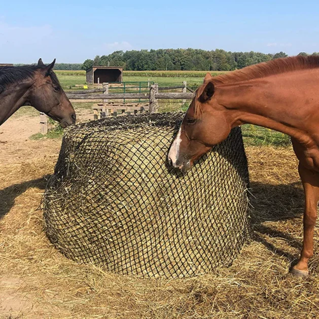 Heavy Duty Large Portable Horses Hay Net Slow Feed Horse Feed Bag Hay ...