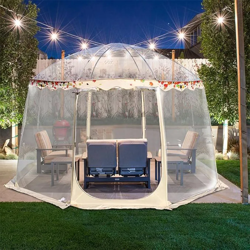 Winter Custom Waterproof Canopy Pvc 4-Person Capacity Outdoor Waterproof Gazebo 4-6 Person Igloo Dome Room Instant Bubble Tent