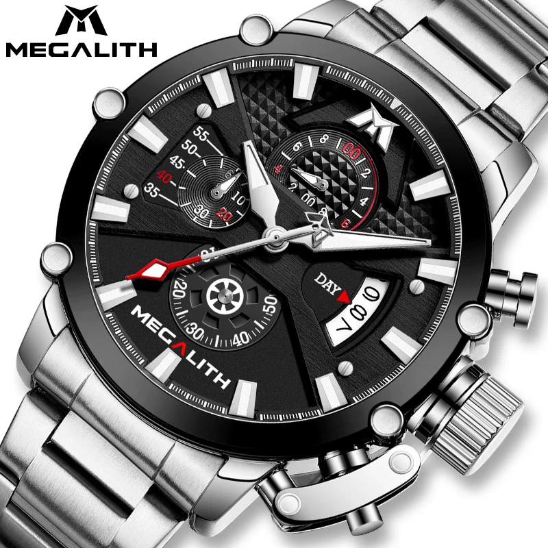 MEGALITH 8219 Chronograph Quartz Waterproof