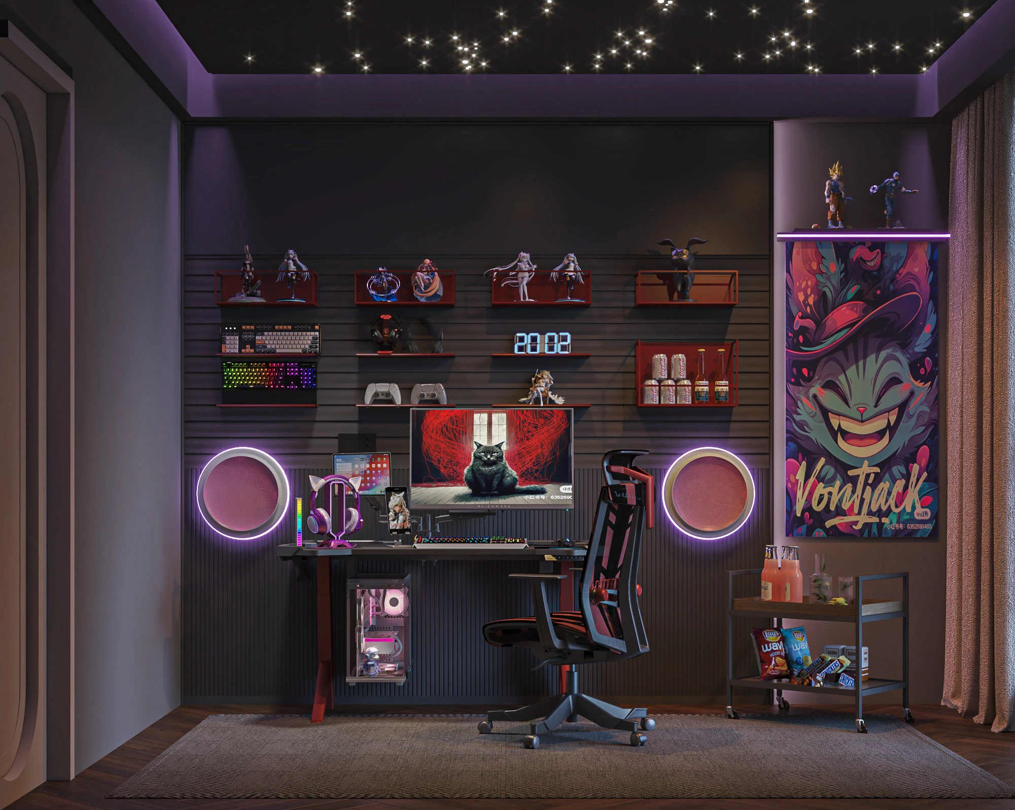 YOUPOtorage RacN Lightweight Aluminum Multi-Tier Durable Modern Modular Wall Shelves Saving Large Capacity Rooms Living factory