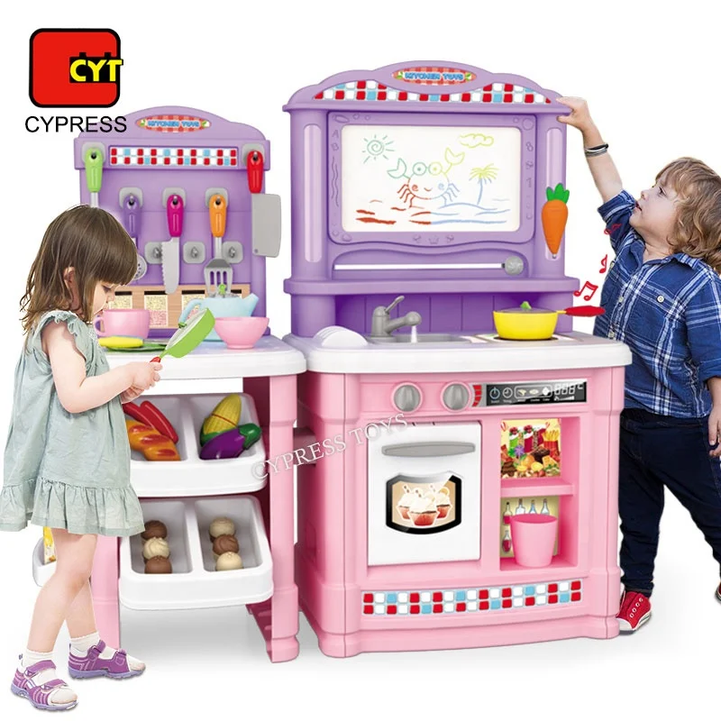Роскошный большой кухонный домик для ролевых игр набор игрушек со звуком и