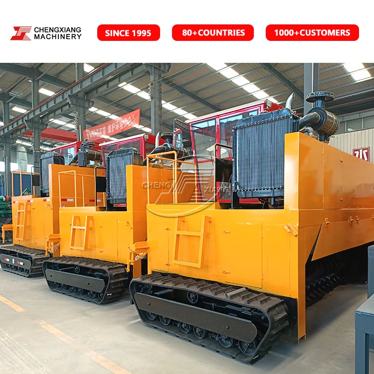 Chengxiang High Yield Compost Organic Waste Equipment Automatic Crawler Compost Turner Machine