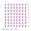 10 purple striped straws