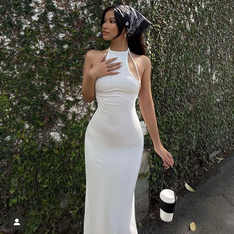 long tight white dress Embroidered-Lace Prom Gown high side slit Efsteb Fall Dresses for Women