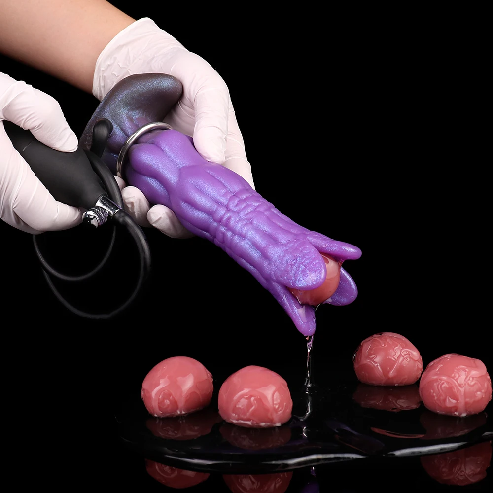 YOCY Silicone Egg Laying Sex Toys Hollow Dildo Monster Ovipositor Laying  Eggs Couples Sex Game Ovipositor Dildo for Women Men