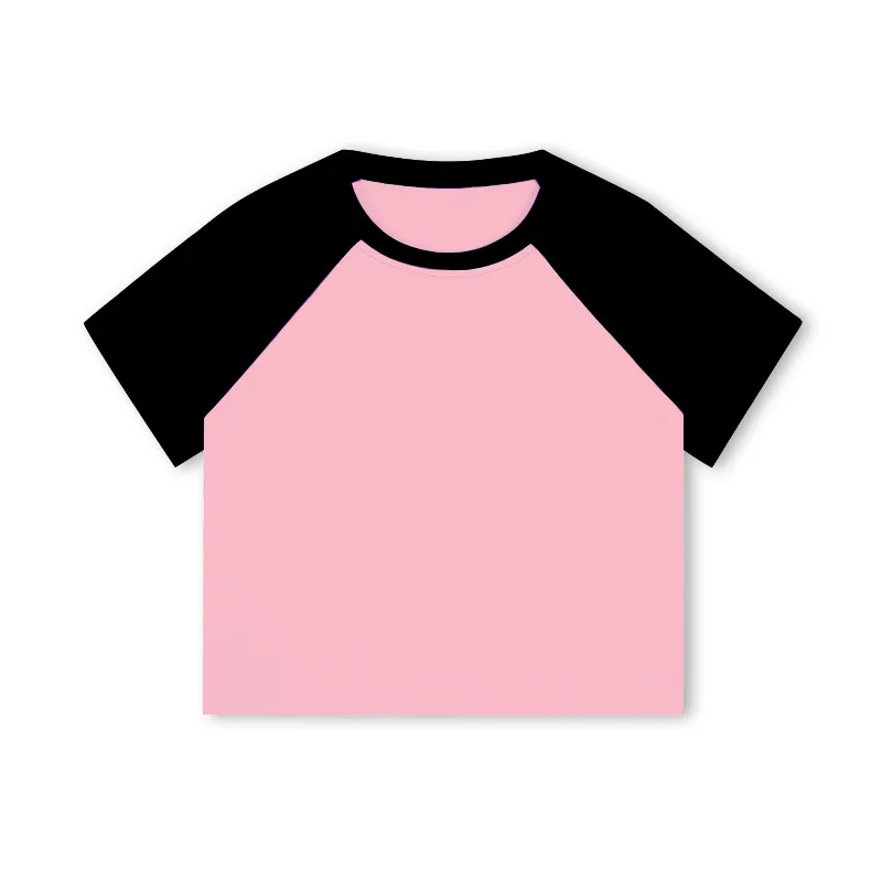 Shop Our Custom Logo Raglan Sleeve Women's Crop T-shirts
