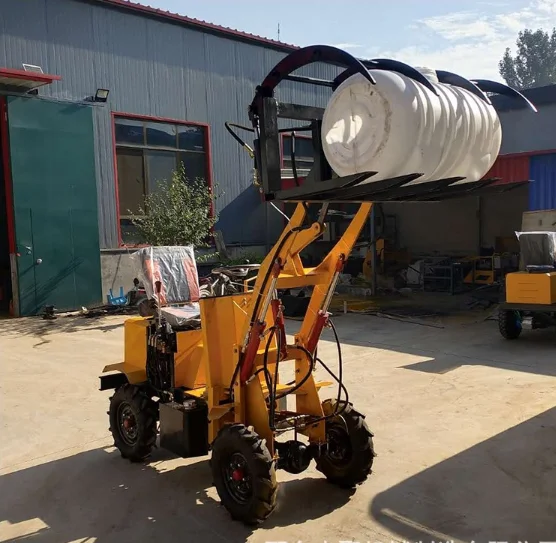 Battery Operated 4 Wheel Drive Electric Mini Loader Made in China CE EPA China Sale Yellow Red