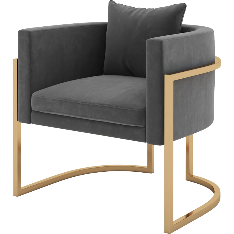 High quality modern velvet design living room furniture lounge accent arm chair salon sofa 4 pieces waiting chairs