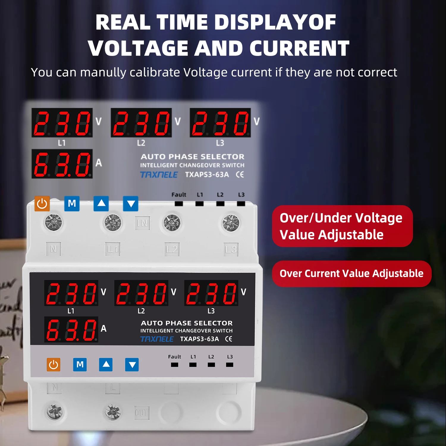 Dual Power Automatic Transfer Switch 2P Generator Changeover Switch AC110V
