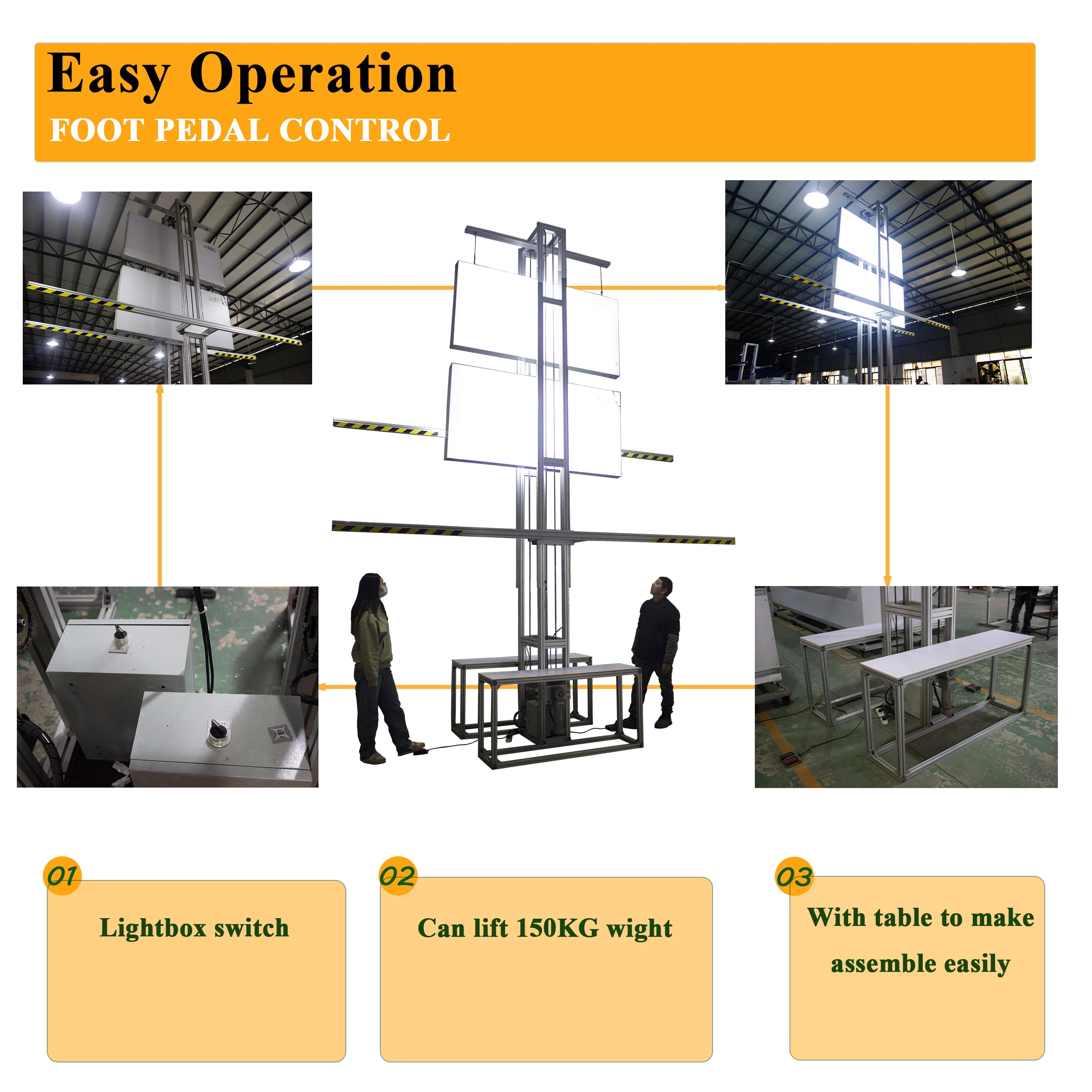 Double Working Stations Inspection Hoist for Roller/Venetian Blinds Machine Zebra/blackout Wooden Venetian Curtain Machine