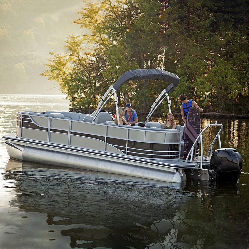 2022 New Design 22ft Single Decker Catamaran Pontoon Boat Luxury Yacht with Yamaha Engine Aluminum Hull for Fishing Sports