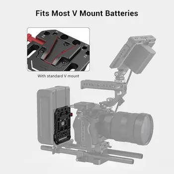 Small Rig V Mount Battery Plate, V-Lock Mount Battery Plate Quick Release Plate - 2988 detail image