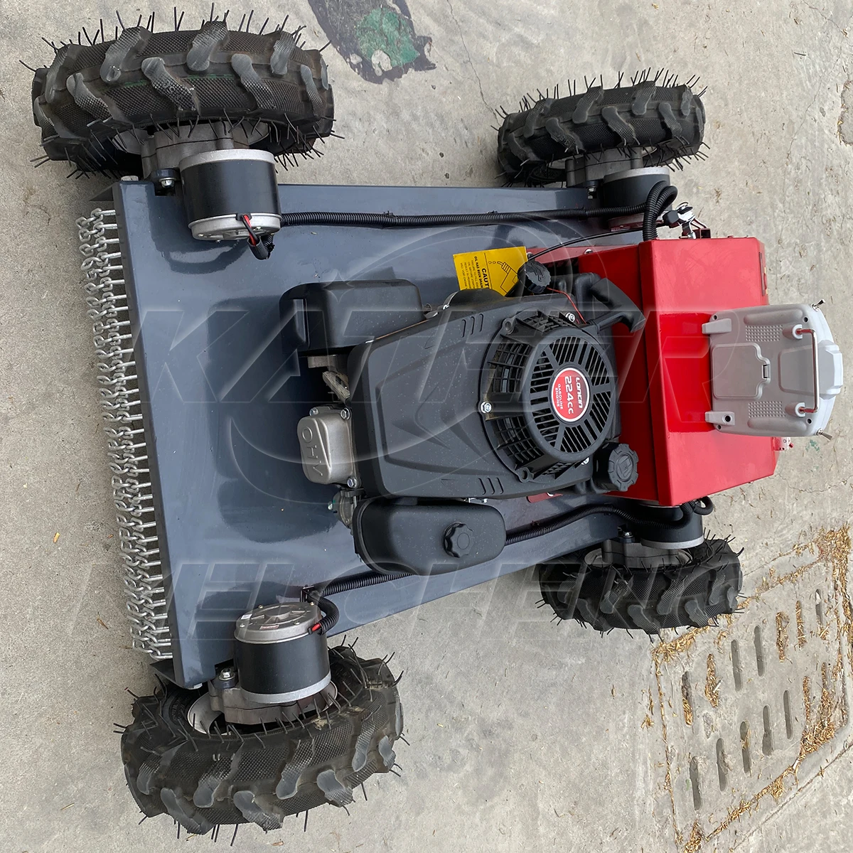 Petrol/Gasoline Loncin Engine Remote Control Lawn Mower RC Wheeled All Terrain Slope Mowing Machine Grass Cutter Robotic Mowers