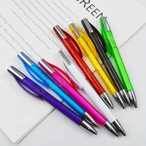 2026 Professional Pen Supplier Plastic Pen Custom with Wide Clip Logo Promotion Ballpoint Pen