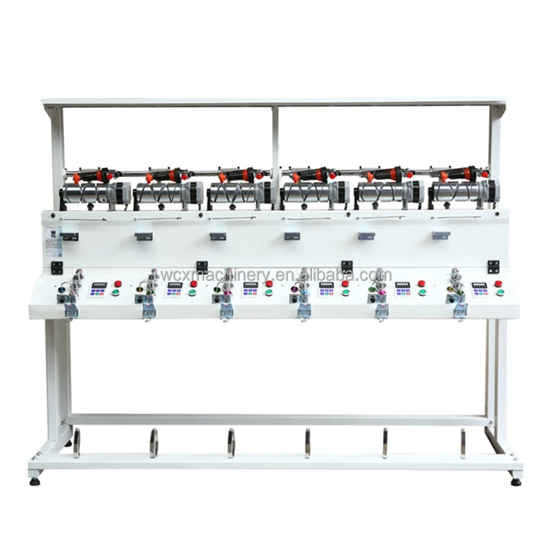2 Heads Yarn Bobbin Winding Machine Double Spindles Wool Yarn Rewinding Machine