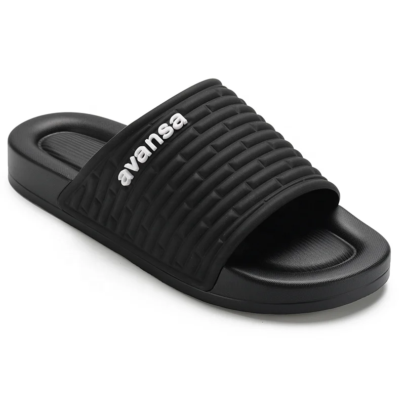 Henghao Wholesales Unisex Custom Slide Male Leather Slipper Leather Palm Slipper Top Quality Rubber  Original Slippers for Man