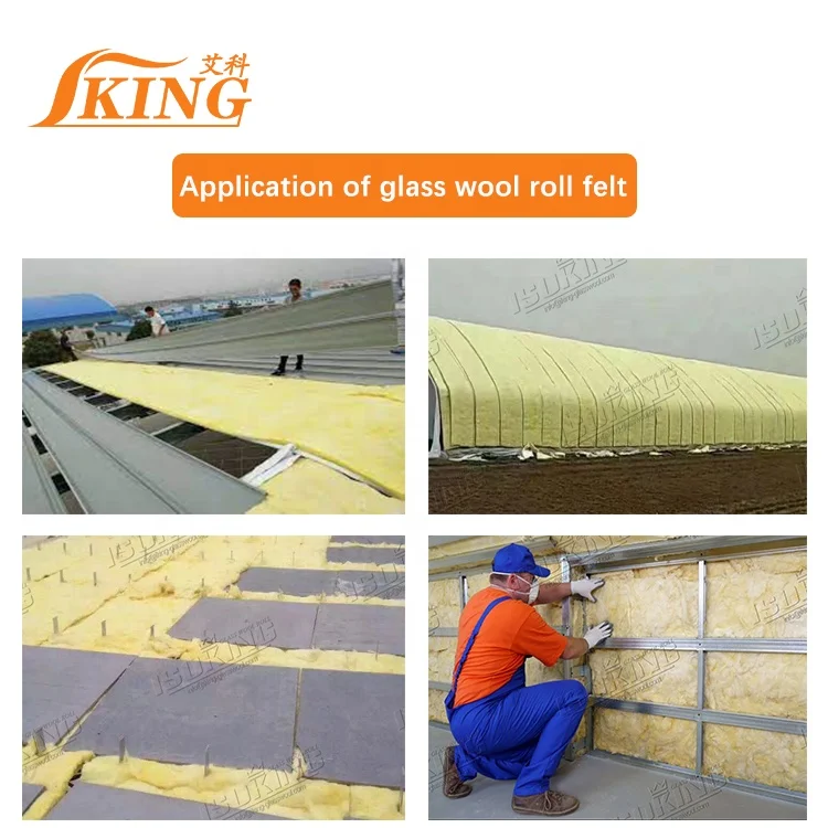 China IKING Soundproof and Heat Insulation Glass Wool Price for Roofing Insulation