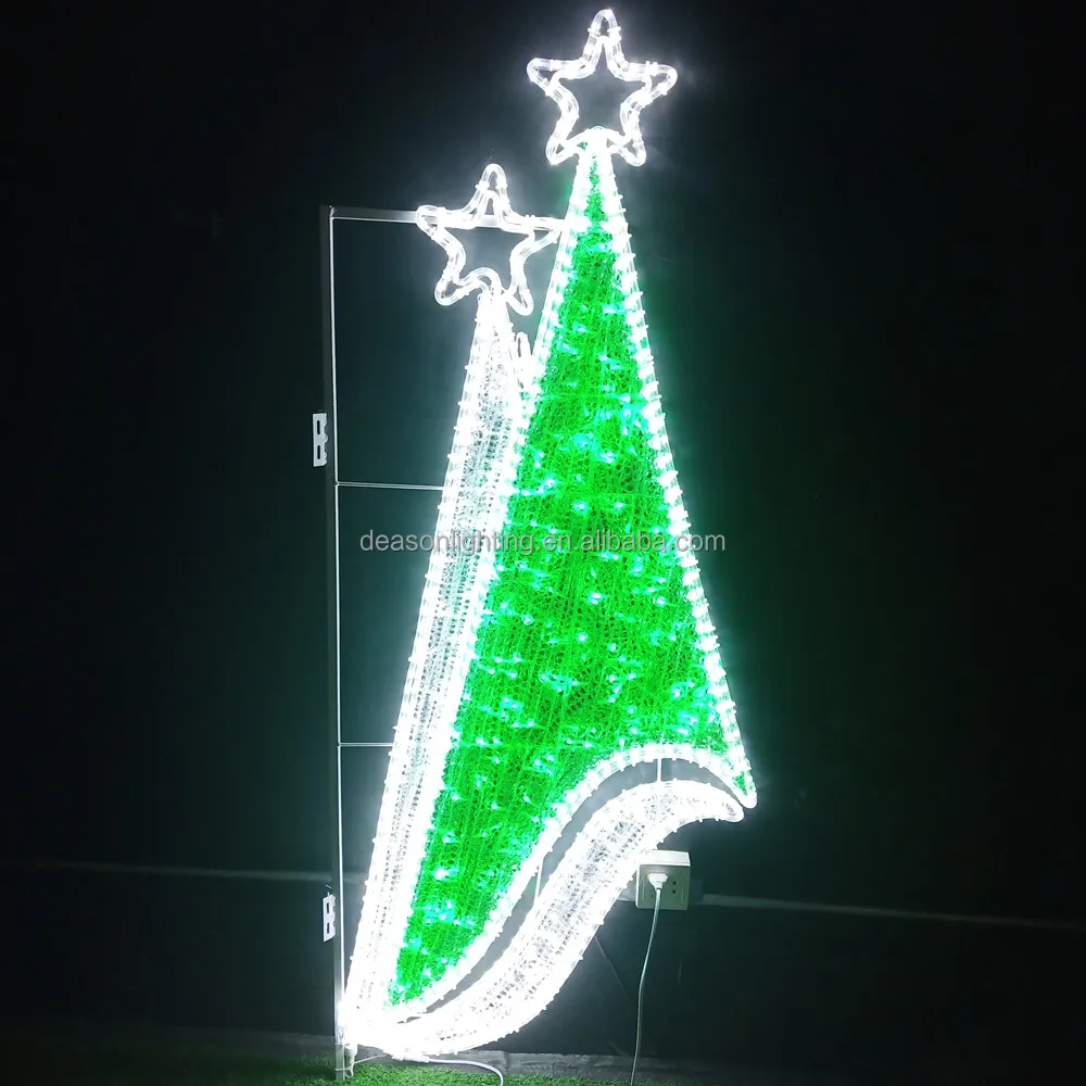Outdoor Pole Mounted Led Christmas Tree Buy Pole Decorations Led,Pole