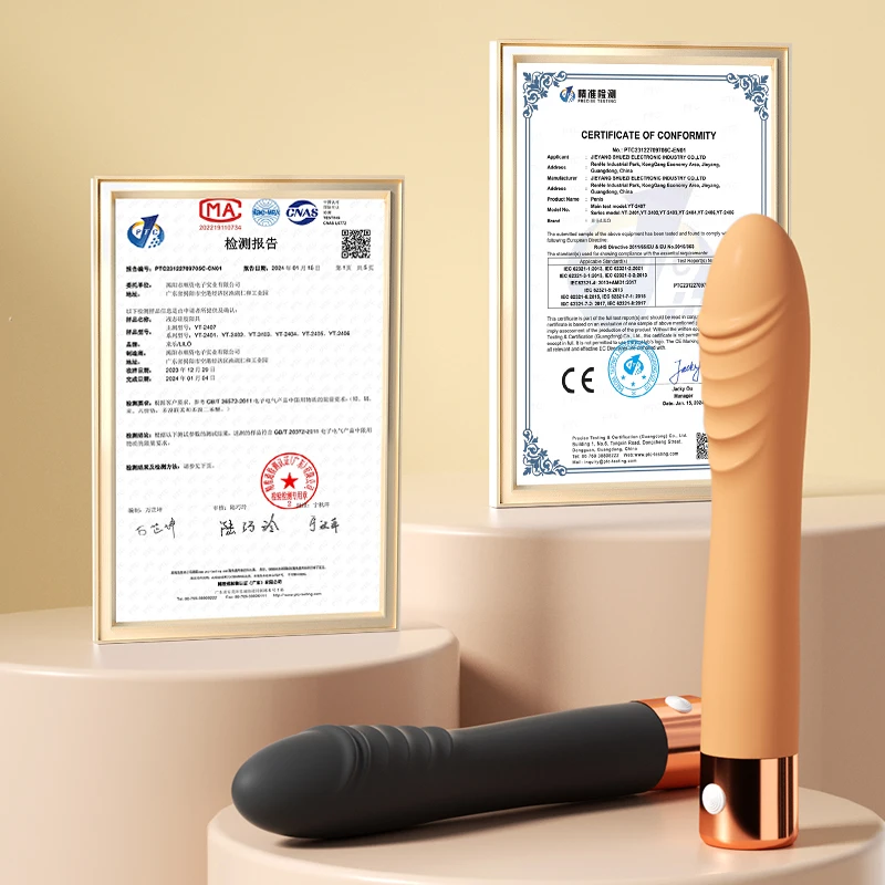 Liquid silicone clitoral vibrator showing smooth contoured body