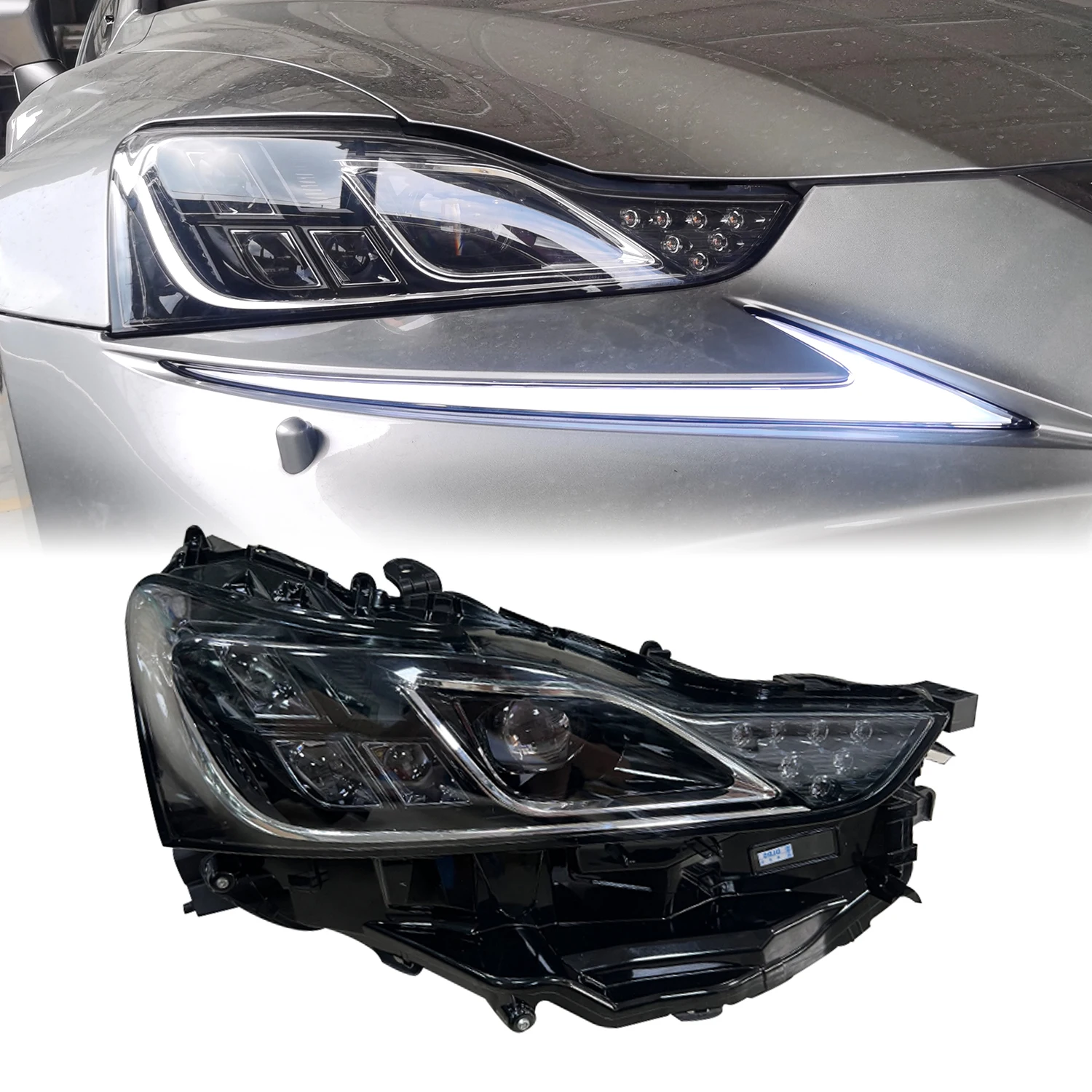 HCMOTIONZ Factory Assembly LED Headlights High Quality Plug Play Front Lights for 2017-2020 Lexus IS250 300h 350 F Models