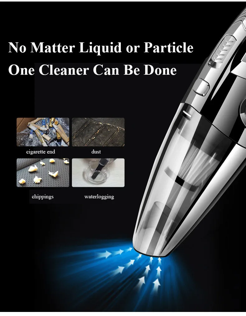 Powerful Wet and Dry Handheld Vacuum Cleaner with Wireless Charging for Home and Car Household Sundries Product