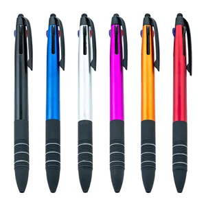 New Three-color Ink Touch Screen Sports Multi-function Ballpoint Pen with Custom logo for Promotional Gift and Education