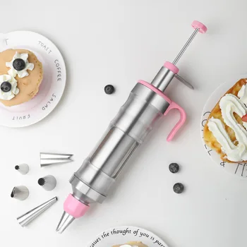 Factory direct stainless steel decorating gun seamless decorating mouth cake cream decorating mouth baking tools