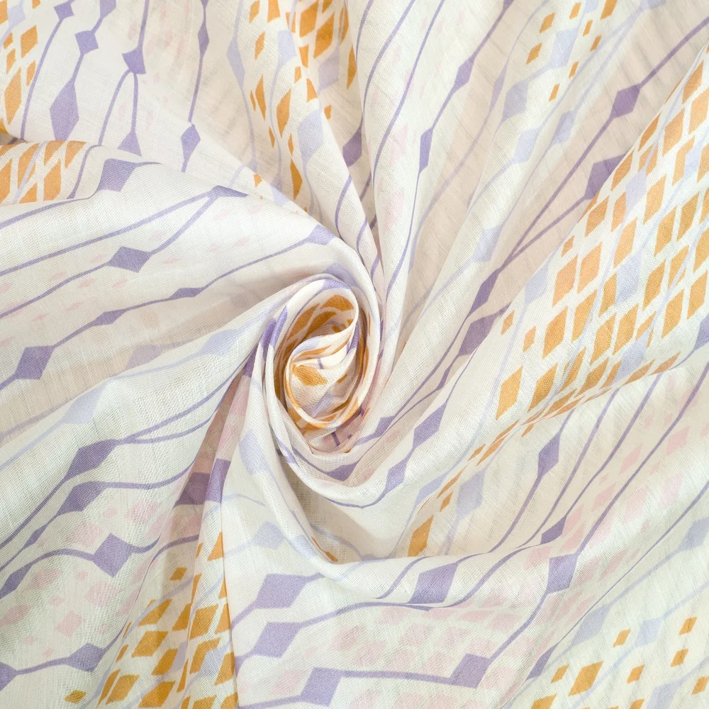 Y6051 # индивидуальный геометрический дизайн цифровая печать Тенсел смешанная ткань узор полиэфирная текстильная для платьев