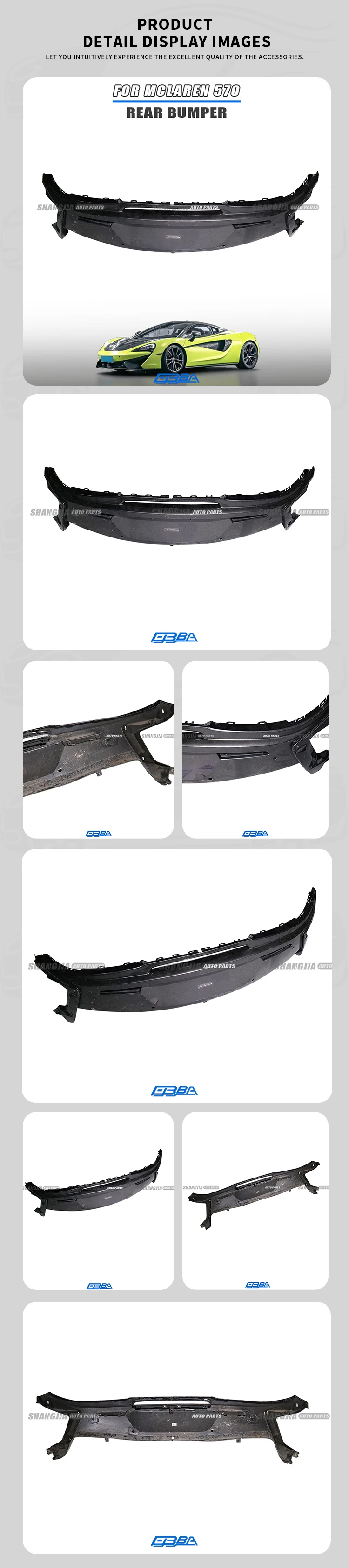 used parts black rear bumper for mclaren 570 oe 13a0059cp861-3