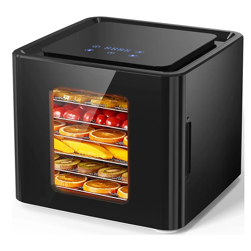 Household LED Touch Control Design 6 Stainless Steel Trays Food Dehydrator Machine