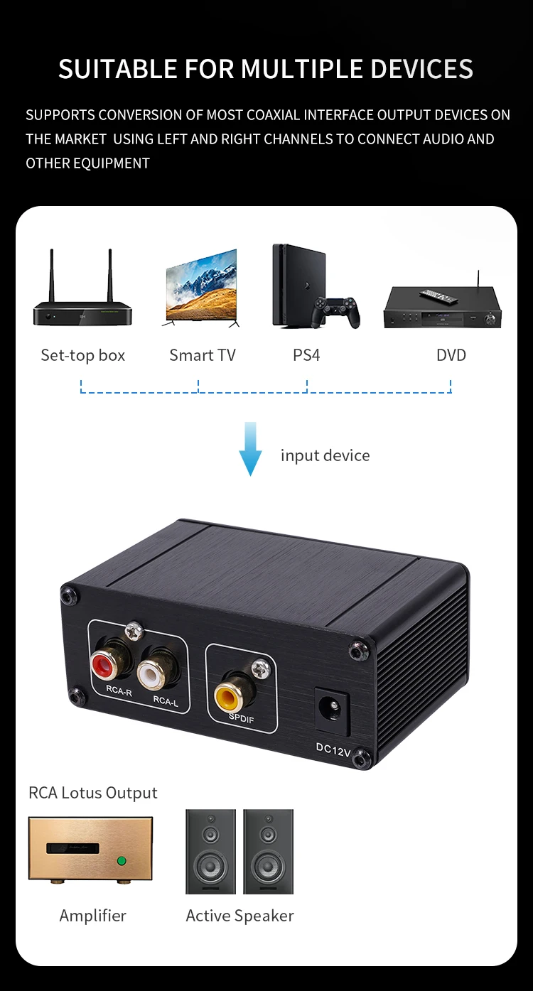 BRZHIFI speakers audio system sound independent power supply HIFI coaxial audio decoder manufacture