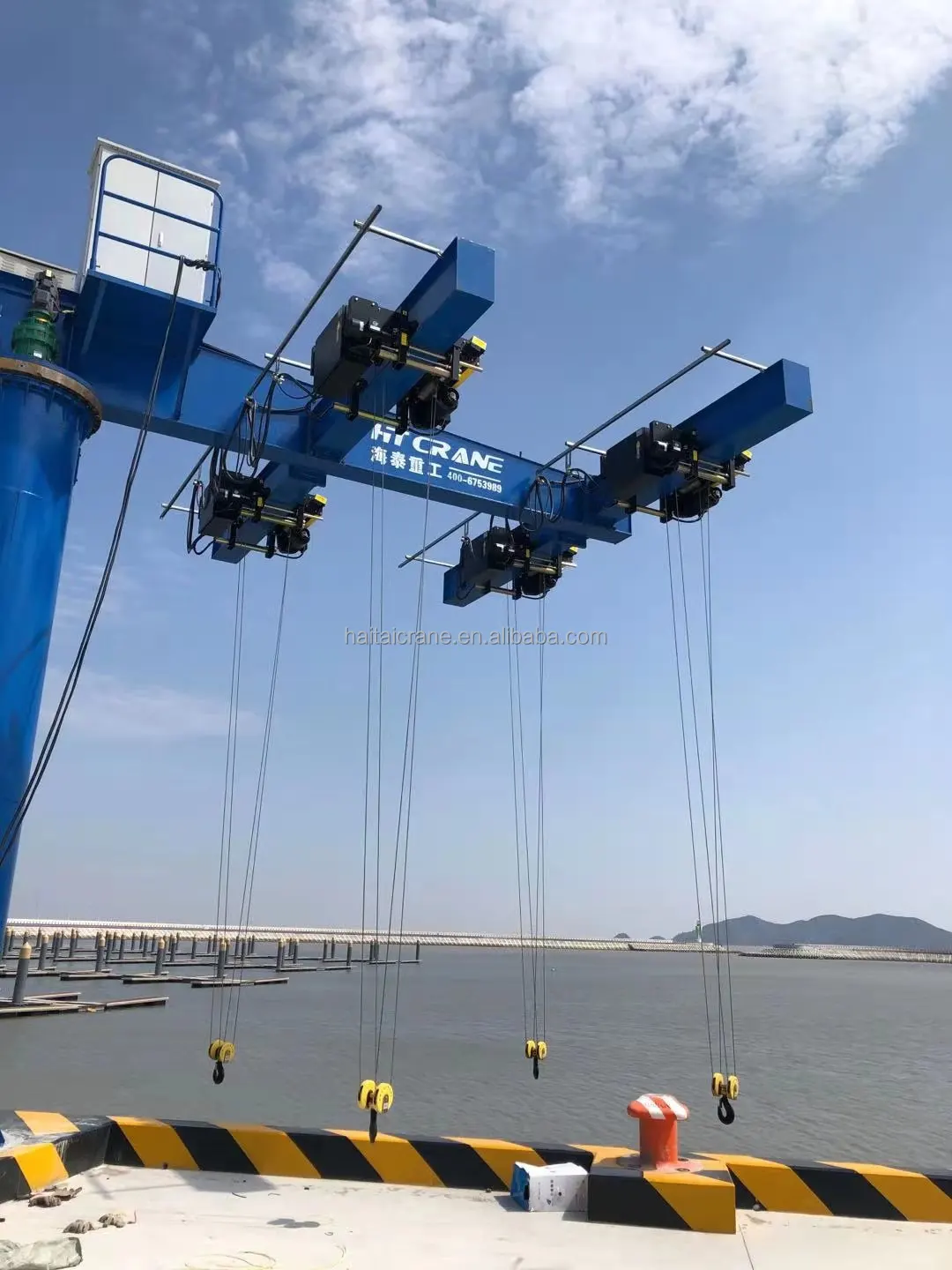 30 Ton Boat Lift Jib Crane Marine Winch Hydraulic 2t Lifting For Sale