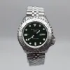 Silver case+Green Dial