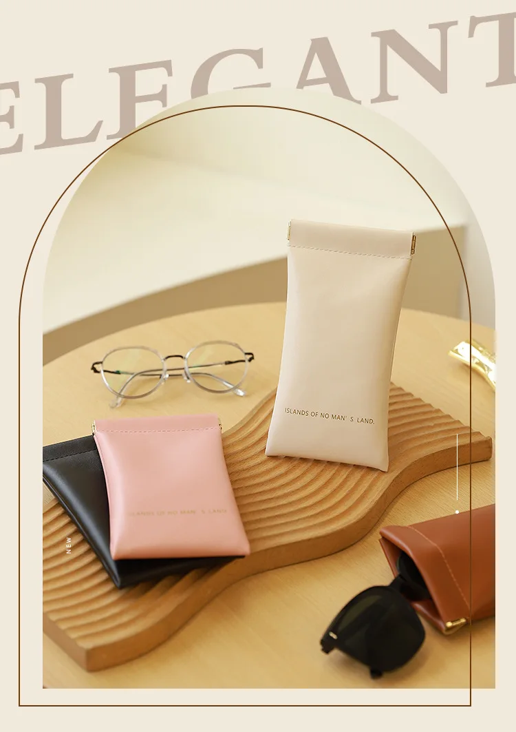 Unisex Portable Compressed Eyeglasses Case Outdoor Travel Portable Microfiber Sunglasses Multi-Function Storage Pouch