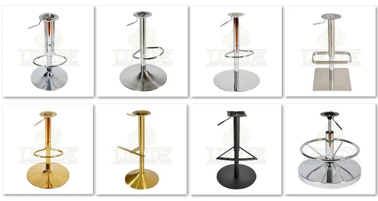 strong swivel chair round base chrome iron trumpet chair base flat metal round base for chair