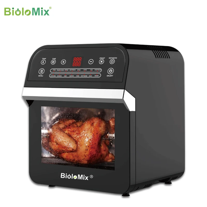 Biolomix 12l 1600w空气炸锅烤箱烤面包机烤肉机和脱水机 带led数字触摸屏 16合1台面烤箱 Buy 数字空气炸锅 空气炸锅烤箱 鸡肉烤肉炉烤箱