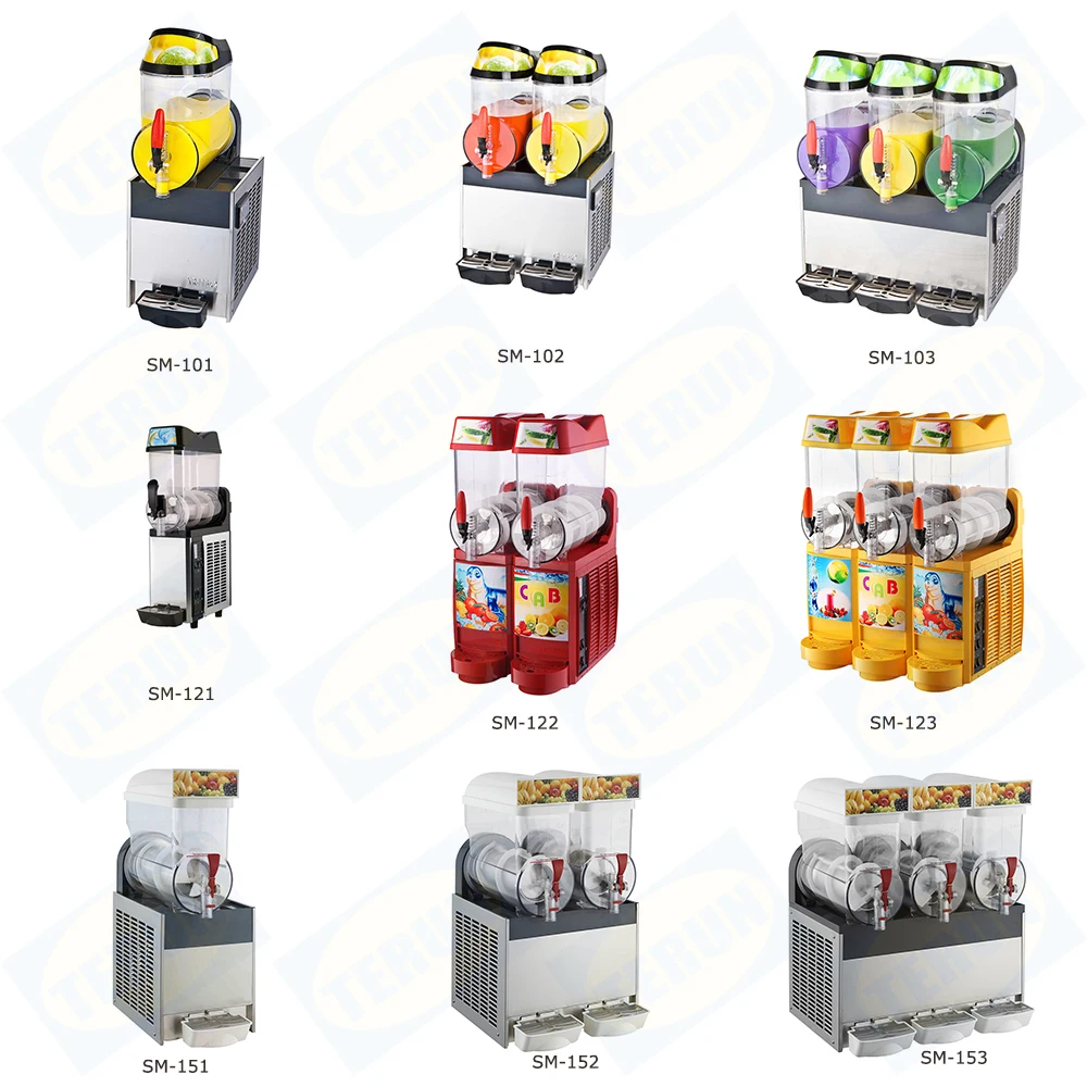 Two bowls commercial slush machine stainless steel slushy machine for 12L ice blender Optional Styles And Colorful manufacture