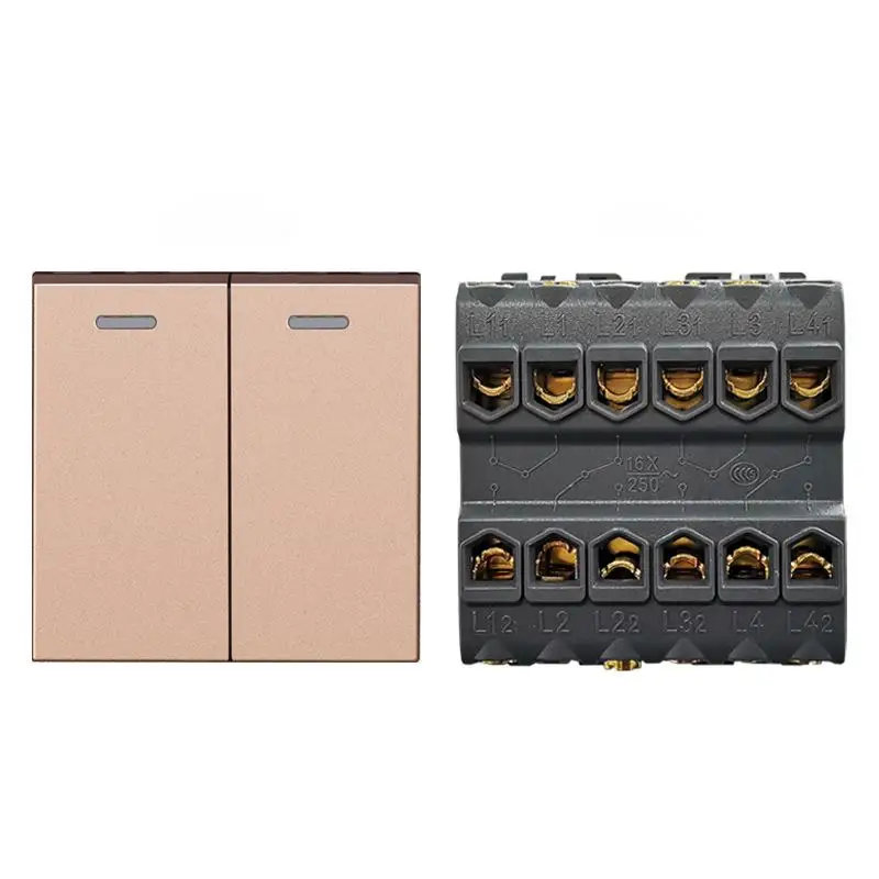 Best Selling Intermediate Modern Push Button 4 Gang Light Switch