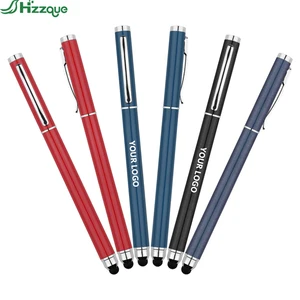 Custom Logo 2-in-1 Sports Style Touchscreen Metal Ballpoint Pen Multi-Color 0.5 mm Writing Width Promotional Custom Printed Logo