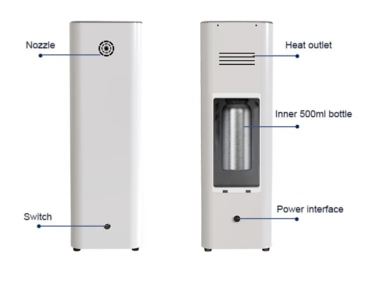 Tonemy Factory Waterless Diffuser 500ml Aluminium Oil Bottle Hotel Commercial Aromatherapy