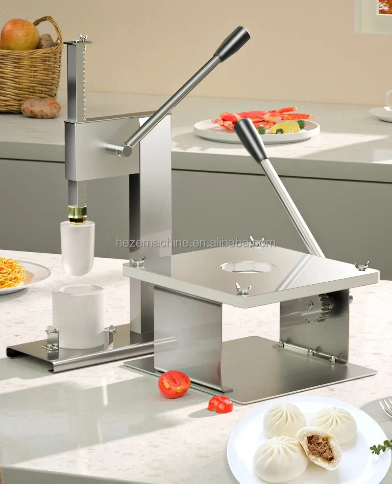 Salyeeluly Stampo Baozi, macchina per panini ripieni al vapore | Stampo per gnocchi con tagliapelle | Stampo per panini a vapore per torta di pasticceria da 7 pollici, piegatrice pieghevole per