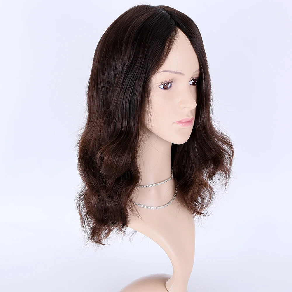 new arrival 100% human hair jewish  wigs super hair quality double drawn grade natural hair natural brown