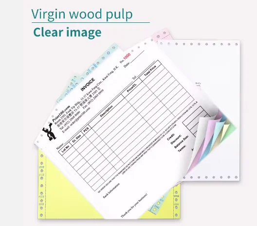 Continuous Carbonless NCR Printing Office Invoice Paper 9.5*11 Form-for Invoices and Receipts