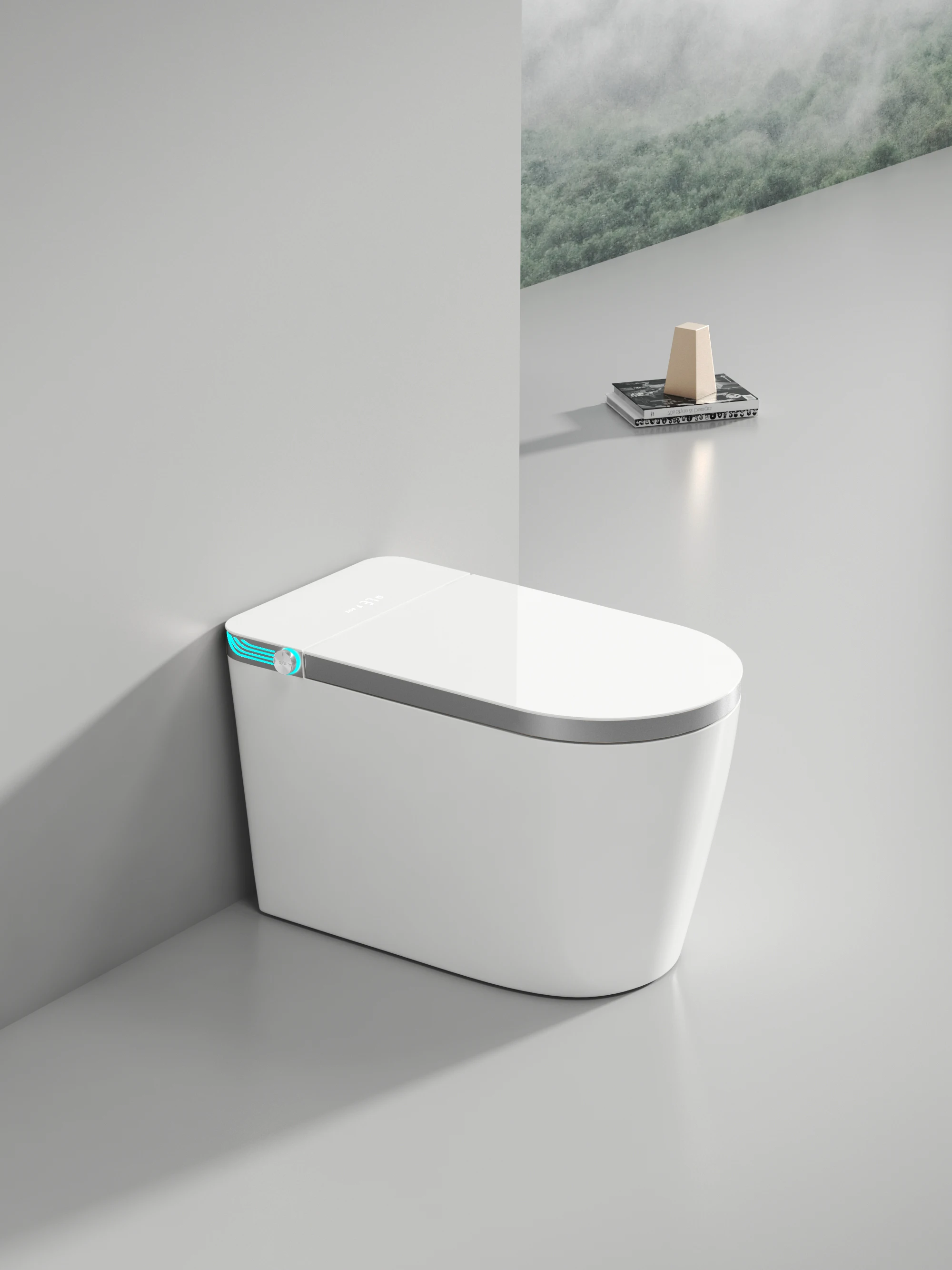 Automatic Electronic Ceramic Water Closet Intelligent Toilet Ceramic Sterilization One Piece Bathroom Smart Toilet With Tank supplier