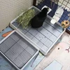 White grid toilet