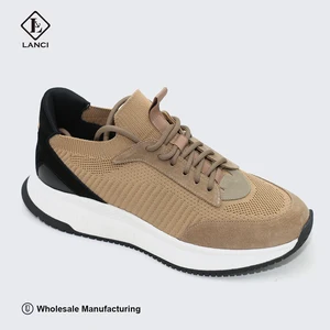 LANCI Shoe Manufacturers Custom Breathable Shoes for Men Anti-slippery High Quality Knit Sneakers Luxury Men Shoes