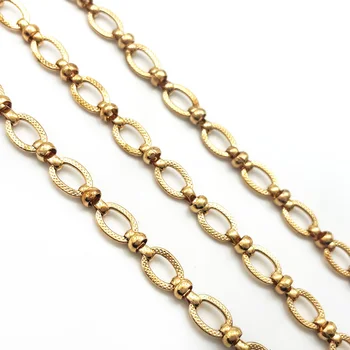 European and American style color embossed cross chain For jewelry making