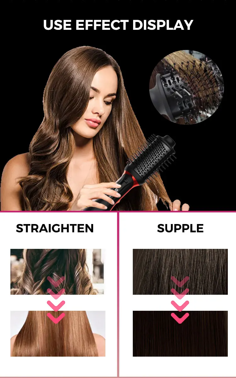 Multi-functional Hair Brush Hot Air 5 In 1 Hair Straightener Blow ...