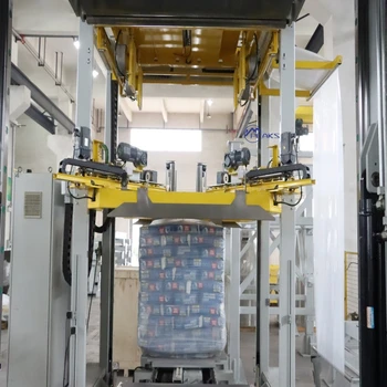 High Efficiency Pallet Stretch Film Wrapping Machine with PLC Core Components Automatic Stretch Hooder Equipment